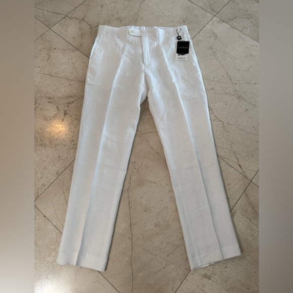 Ralph Lauren Men's 100% linen 2 pc suit jacket 46R pants 36x32 - Picture 4 of 10